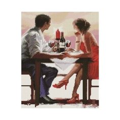 Алмазная мозаика Свидание, картина стразами PaintBoy 40x50 см.