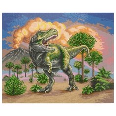 Алмазная мозаика Тираннозавр, картина стразами Фрея 50x40 см.