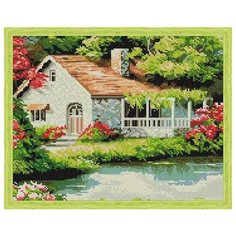 Алмазная мозаика QA200015 (На подрамнике), картина стразами Цветной 40x50 см.