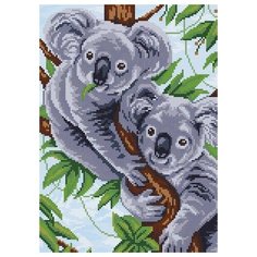 Алмазная мозаика Две коалы, картина стразами Фрея 25x35 см.