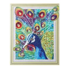 Алмазная мозаика Волшебный павлин, картина стразами Color KIT 40x50 см.