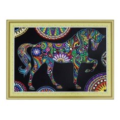 Алмазная мозаика Цирковая лошадь, картина стразами Color KIT 30x40 см.