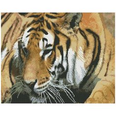 Алмазная мозаика Тигр, картина стразами PaintBoy 40x50 см.