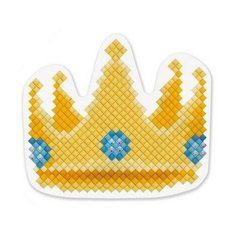 Алмазная мозаика магнит Корона, картина стразами Фрея 7.5x6.5 см.