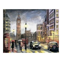 Алмазная мозаика Красочный Лондон, картина стразами Цветной 40x50 см.