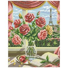 Алмазная мозаика Французский букет, картина стразами Паутинка 35x45 см.