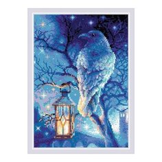 Алмазная мозаика Мудрый ворон, картина стразами Риолис 27x38 см.
