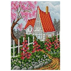 Алмазная мозаика V-97, картина стразами Вышиваем бисером 28.5x20 см.