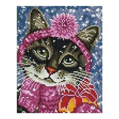 Алмазная мозаика Канун Нового года, картина стразами Белоснежка 20x25 см.