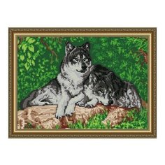 Алмазная мозаика Волки, картина стразами АРТ СОЛО 28.5x41 см. Art Solo