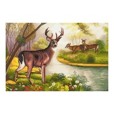 Алмазная мозаика У ручья, картина стразами Фрея 40x60 см.