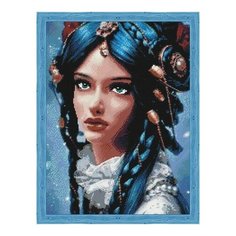 Алмазная мозаика Принцесса планеты Уран, картина стразами Цветной 50x65 см.