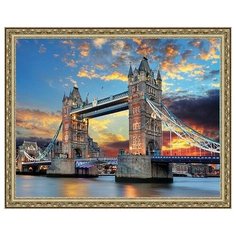 Алмазная мозаика Мост, картина стразами PaintBoy 40x50 см.