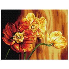 Картина по номерам Знойные цветы, 30x40 см. Цветной