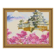 Алмазная мозаика Замок Химедзи , картина стразами PaintBoy 40x50 см.