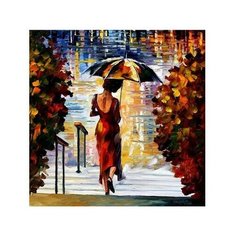 Картина по номерам Афремов. На ступеньках, 30x30 см. Molly