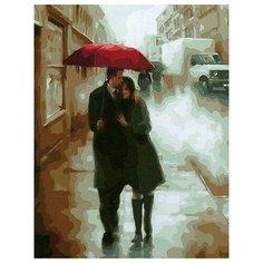 Картина по номерам Пара под зонтом, 40x50 см. PaintBoy