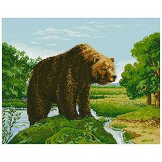 Алмазная мозаика Хозяин тайги, картина стразами Паутинка 50x40 см.