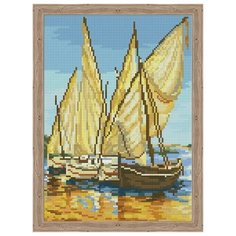 Алмазная мозаика Скоро в море (На подрамнике), картина стразами Цветной 30x40 см.