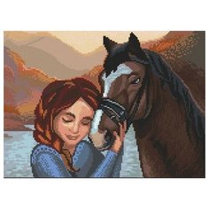 Алмазная мозаика Верный друг, картина стразами Алмазное хобби 30x40 см.