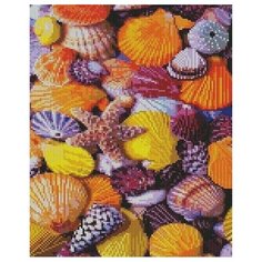 Алмазная мозаика Морские сокровища, картина стразами PaintBoy 30x40 см.