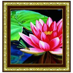 Алмазная мозаика Цветок лотоса, картина стразами Color KIT 63x63 см.