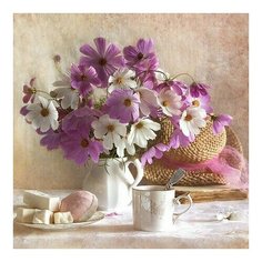 Алмазная мозаика Летнее чаепитие, картина стразами Molly 30x30 см.