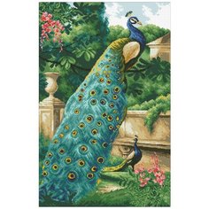 Алмазная мозаика Павлин, картина стразами Паутинка 42x65 см.