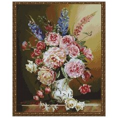 Алмазная мозаика Бузин. Свежий букет, картина стразами Molly 40x50 см.