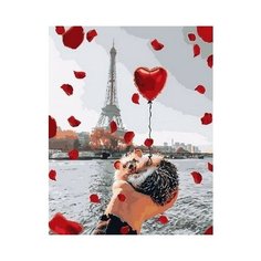 Картина по номерам Путешествие ёжика. Париж, 40x50 см. PaintBoy