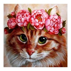 Картина по номерам Пушистая красотка, 30x30 см. Molly