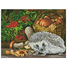 Алмазная мозаика Ёжик, картина стразами Паутинка 40x30 см.