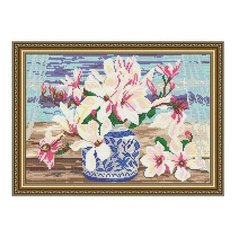 Алмазная мозаика Букет Магнолий, картина стразами АРТ СОЛО 28.5x41 см. Art Solo