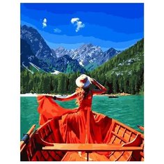 Картина по номерам Девушка в лодке, 40x50 см. PaintBoy