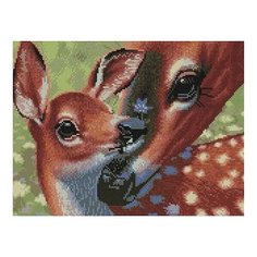 Алмазная мозаика Мама и малыш, картина стразами PaintBoy 30x40 см.