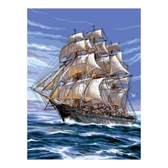 Картина по номерам На всех парусах, 30x40 см. Цветной