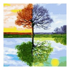 Картина по номерам Времена года, 30x30 см. Molly