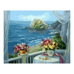 Картина по номерам Веранда с видом на море, 40x50 см. PaintBoy