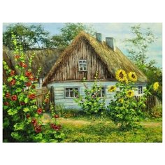 Картина по номерам Домик в деревне, 40x50 см. PaintBoy
