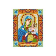 Алмазная мозаика Икона Неувядаемый цвет, картина стразами Алмазная живопись 22x28 см.