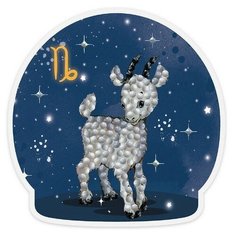 Алмазная мозаика магнит Знаки зодиака. Козерог, картина стразами Фрея 9x9 см.