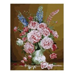 Картина по номерам Цветы в изящной вазе , 40x50 см. ВанГогВоМне