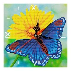 Алмазная мозаика Лето - алмазные часы, картина стразами Color KIT 30x30 см.