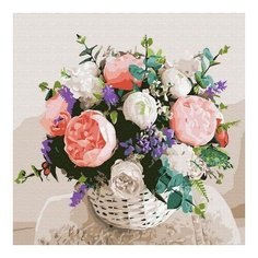 Картина по номерам Нежный букет, 30x30 см. Molly