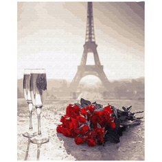 Картина по номерам Розы в Париже, 40x50 см. ВанГогВоМне