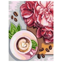 Картина по номерам Кофе для любимой , 30x40 см. Русская живопись