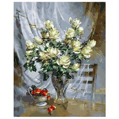 Картина по номерам Шиповник и розы, 40x50 см. PaintBoy