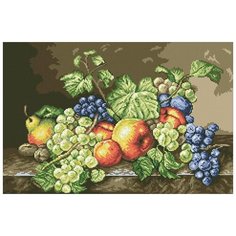 Алмазная мозаика Натюрморт, картина стразами Паутинка 56x37 см.