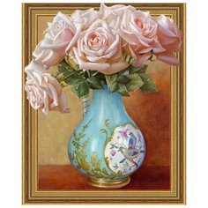Алмазная мозаика Бузин. Чайные розы, картина стразами Molly 40x50 см.
