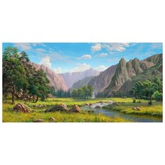 Алмазная мозаика И.Прищепа. Горная идиллия, картина стразами Molly 40x50 см.